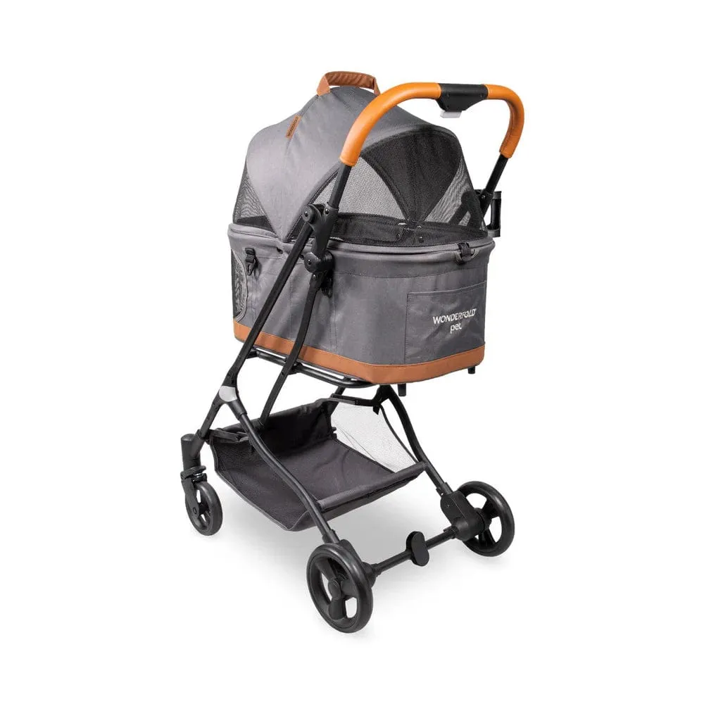 Wonderfold Folding Pet Stroller - Graphite Grey