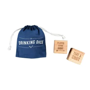 Wood Drinking Dice Set