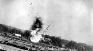 WWII Nazi Airplane Hit  4834
