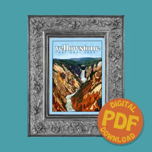 Yellowstone Inspiration Point National Park Digital Print