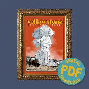 Yellowstone National Park Digital Print
