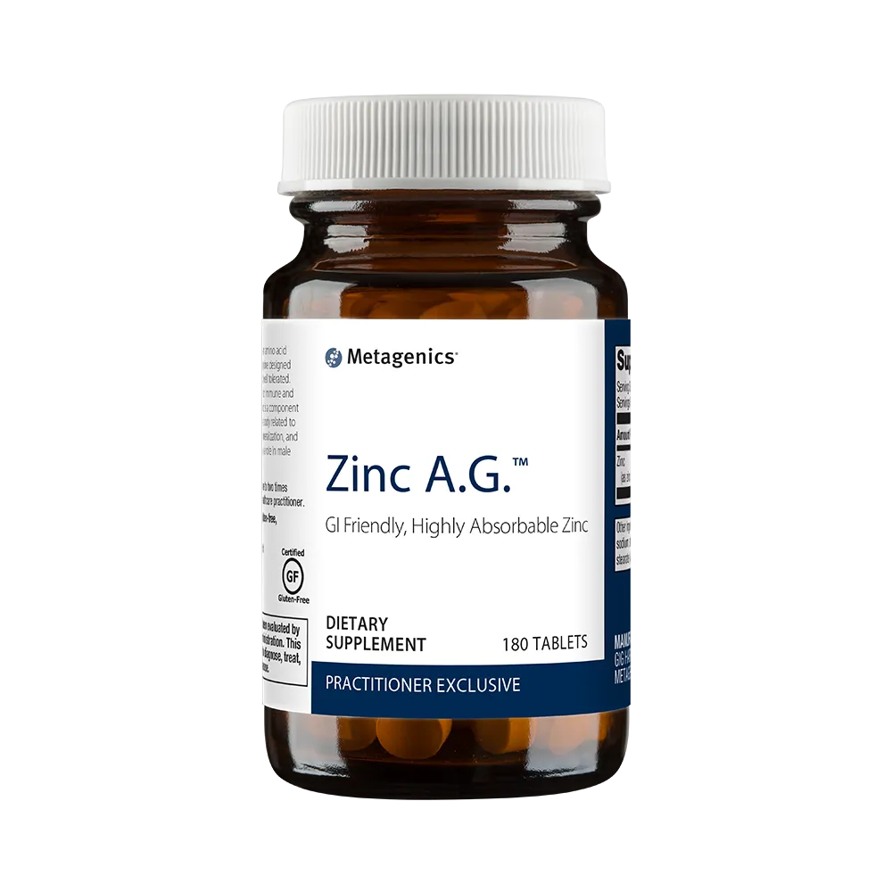 Zinc A.G.™ <br>GI Friendly, Highly Absorbable Zinc