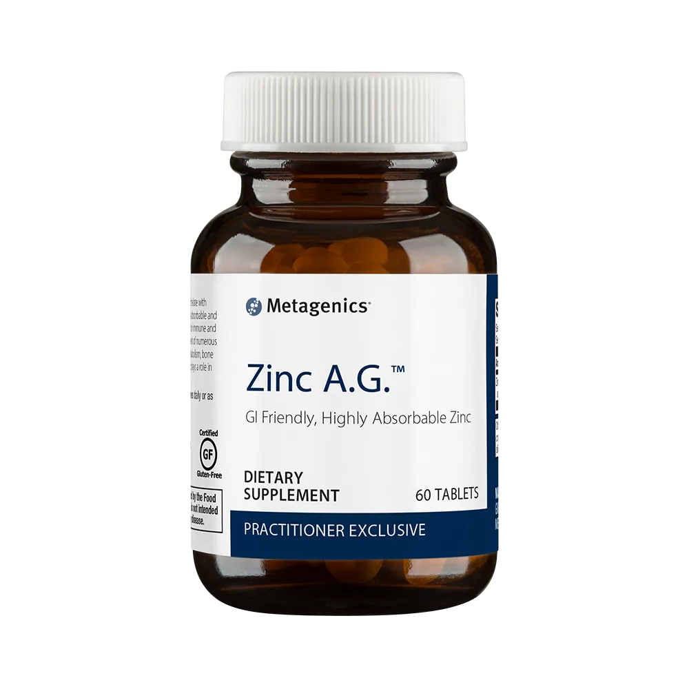 Zinc A.G.™ <br>GI Friendly, Highly Absorbable Zinc