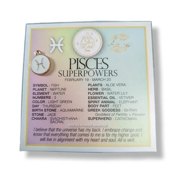 Zodiac Affirmation Card Pisces