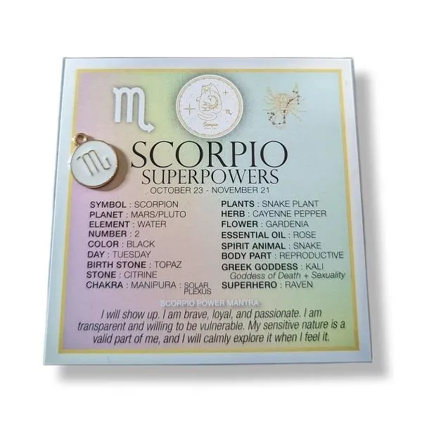 Zodiac Affirmation Card Scorpio